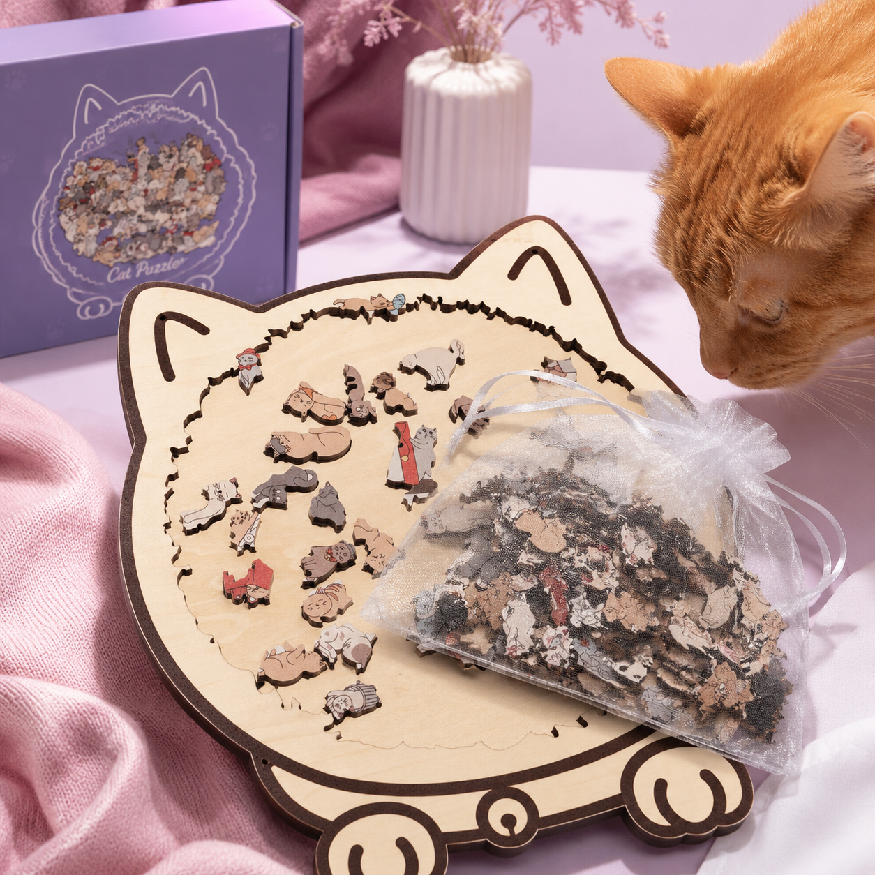 Mini Cats - Wooden Tiny Cats Puzzle