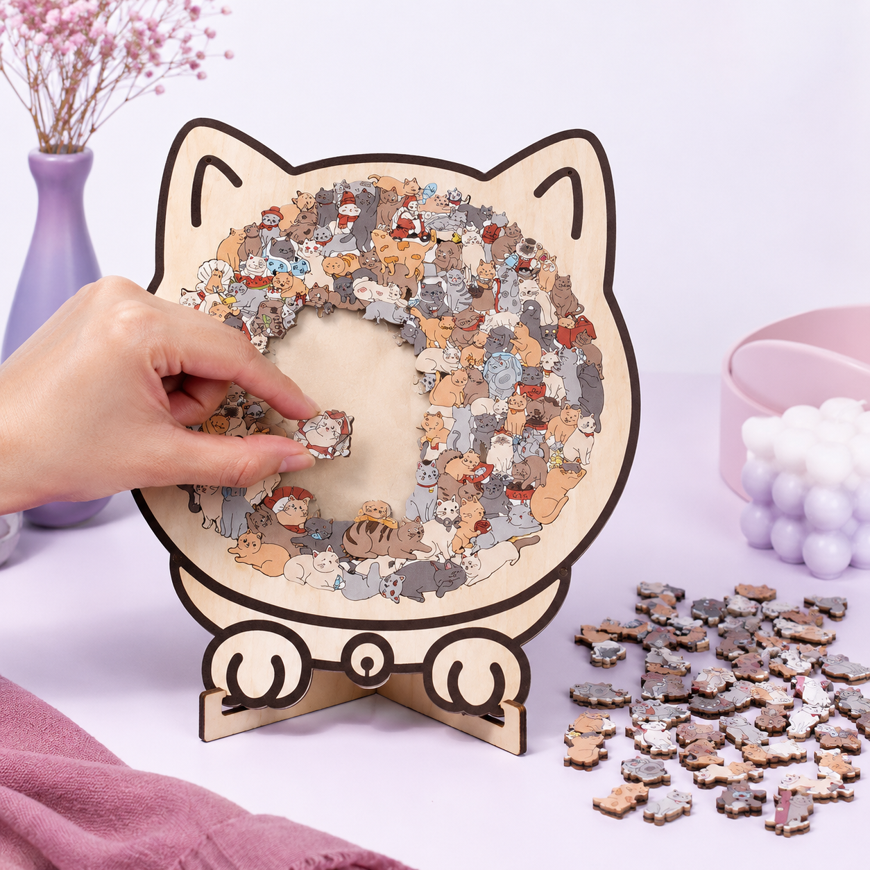 Mini Cats - Wooden Tiny Cats Puzzle